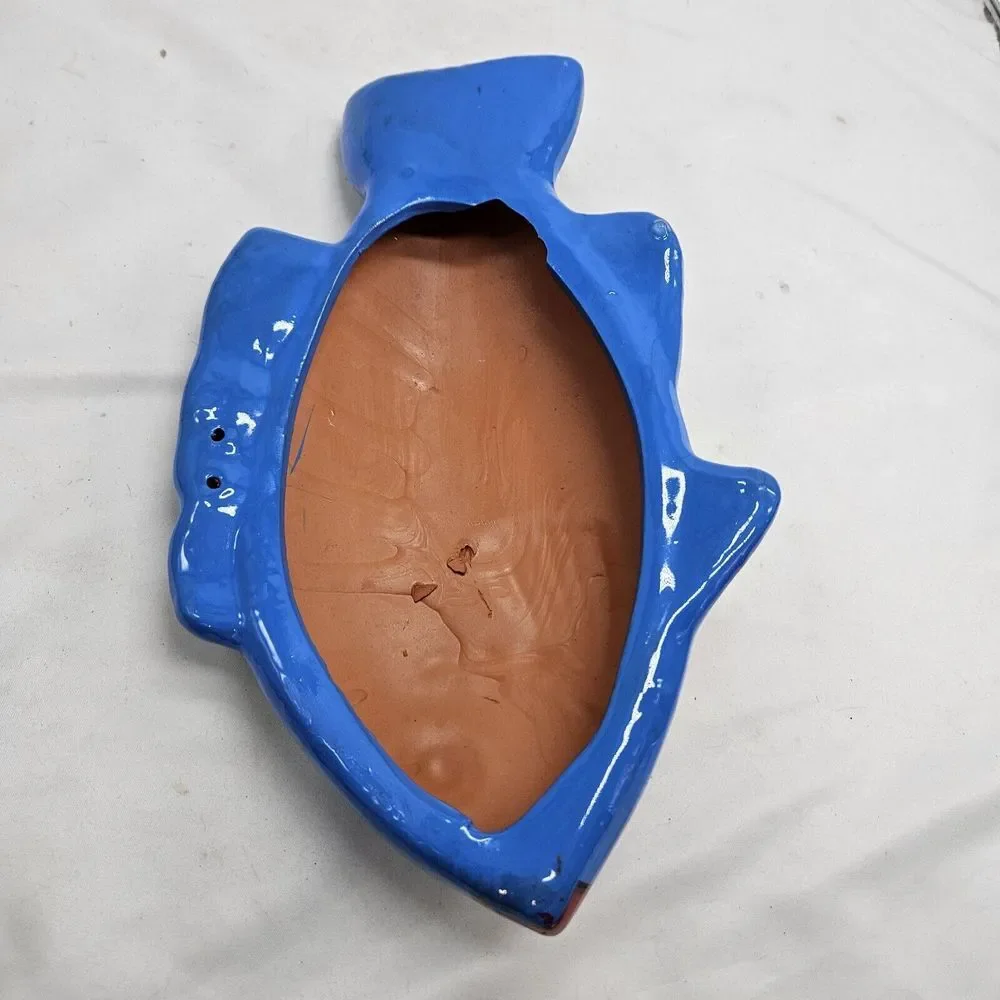 Vintage Ceramic Fish Wall Decor Large‎ Beige Brown Realistic Whimsical Bluegill - Picture 8 of 9